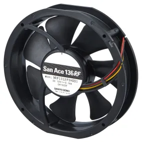 Ventola assiale in c.c. Sanyo Denki San Ace 9RF, 120m³/h, 12 V c.c., 131 x 136 x 28mm, Ø 136mm